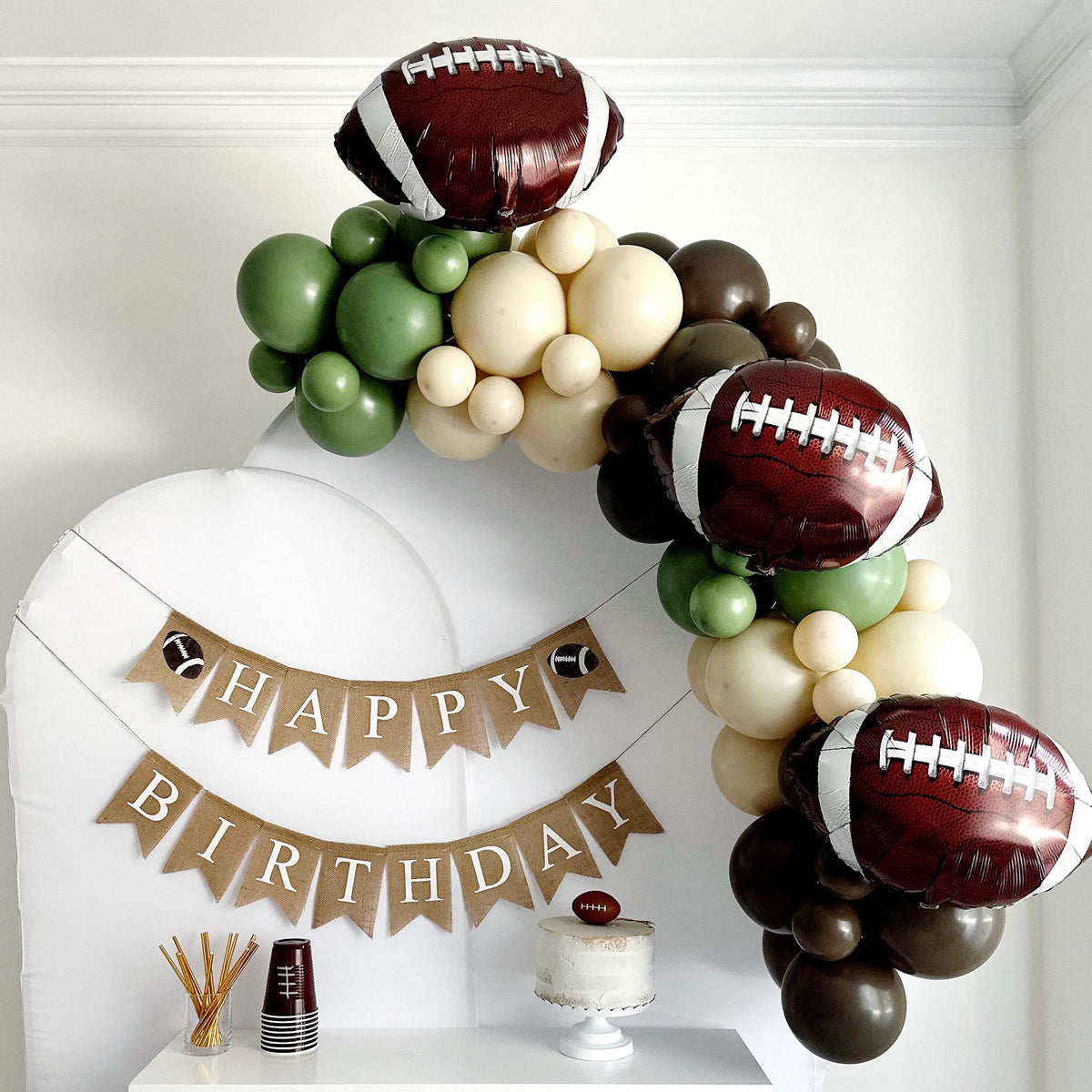 Chiazllta 100Pcs Football Party Cutouts Football