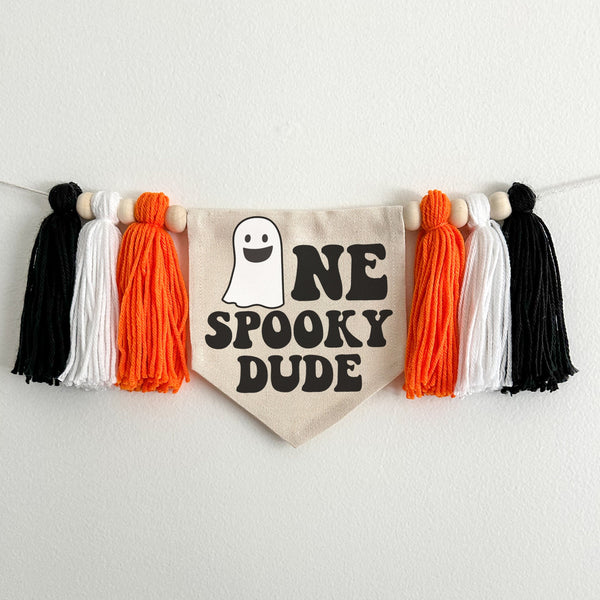 Halloween 1st Birthday Party Decorations | One Spooky Dude Tassel Banner