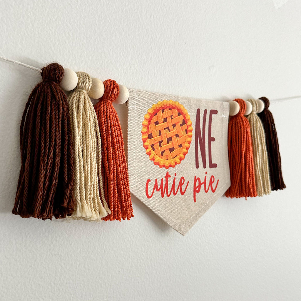 Pie 1st Birthday Party Decorations | One Cutie Pie First Birthday Tassel Banner