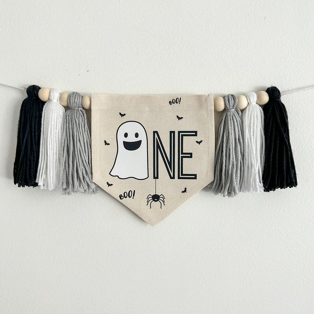 Halloween 1st Birthday Party Decorations | Ghost First Birthday Tassel Banner