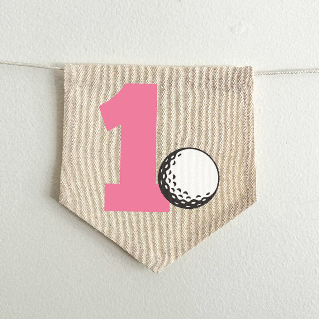 Golf 1st Birthday Tassel Banner | Hole in One Highchair Decoration