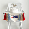 Fishing 1st Birthday High Chair Tassel Banner | OFishally One First Birthday Party Decorations