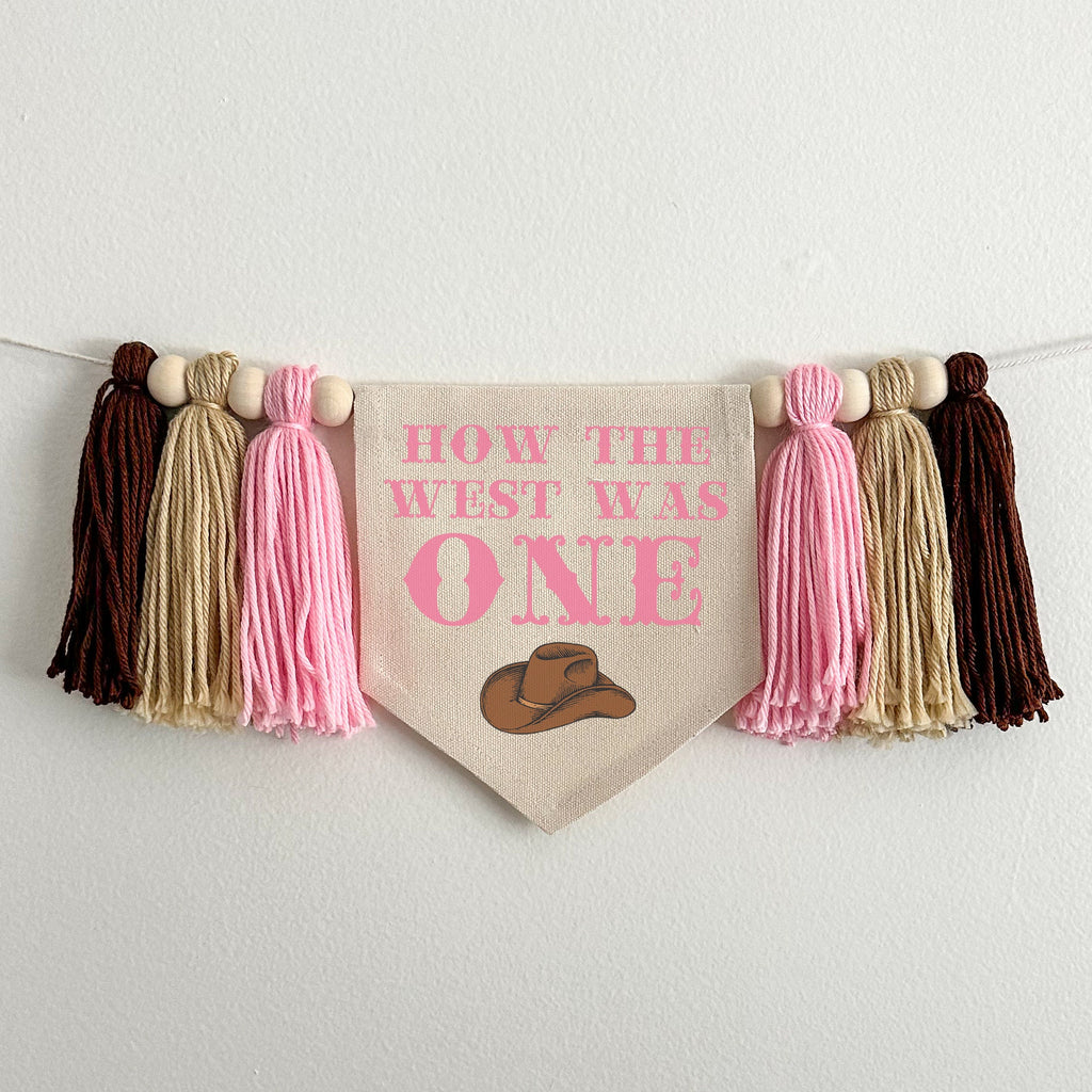 Western 1st Birthday Party Decorations | Cowgirl First Birthday Tassel Banner