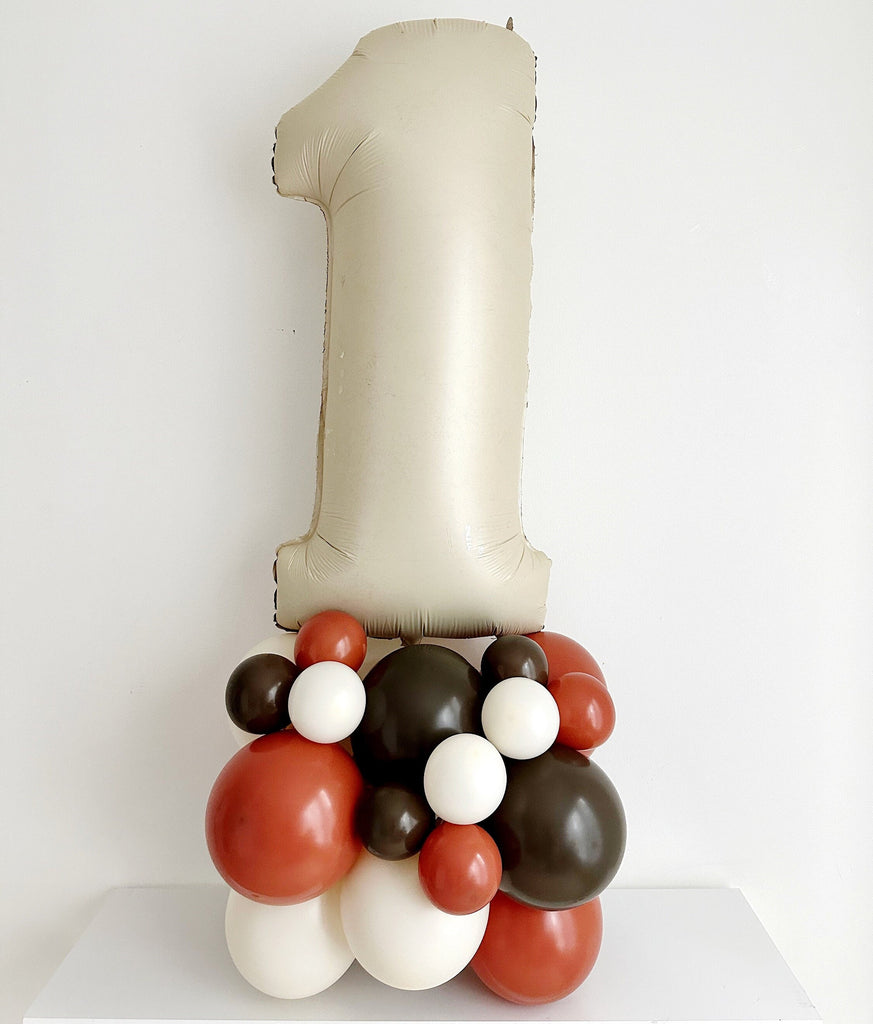 Fall First Birthday Balloons | Autumn Balloon Tower | Fall 1st Birthday Balloons