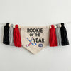 Hockey 1st Birthday Party Decorations, Rookie of the Year Hockey Highchair Banner, Goal First Birthday Tassel Banner, Cake Smash Pennant