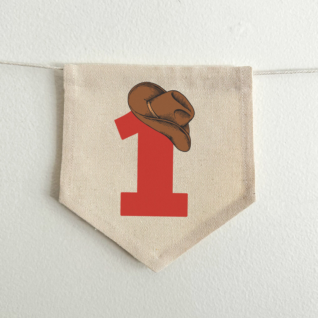 Western 1st Birthday Party Decorations | Cowboy First Birthday | My First Rodeo Highchair Banner in Red