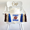 First Down Football First Birthday Tassel Banner