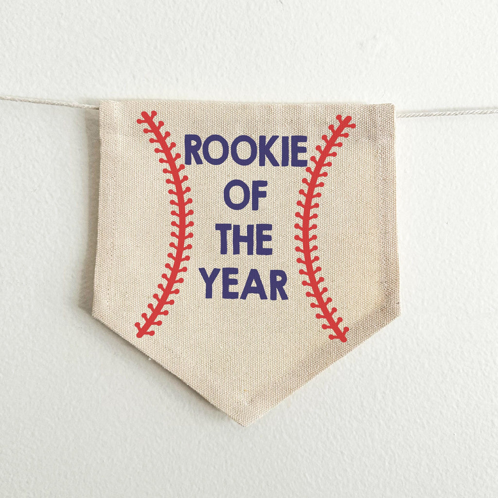 Rookie of the Year Baseball 1st Birthday Tassel Banner