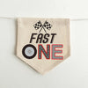 Fast One Race Car First Birthday Tassel Banner