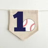 Baseball 1st Birthday Tassel Banner
