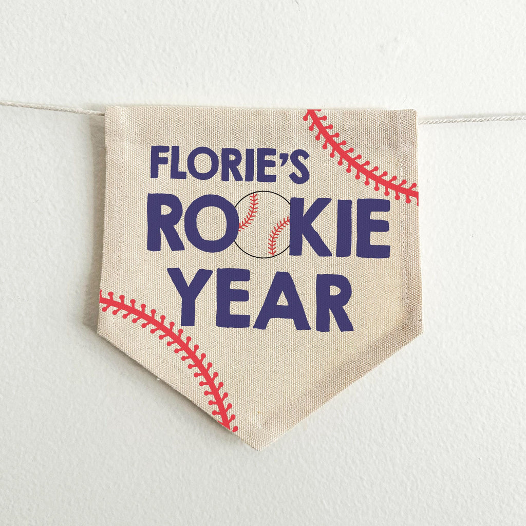 Customized Rookie of the Year Baseball Tassel Banner