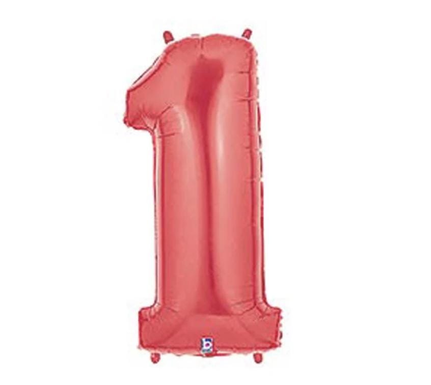 Holiday First Birthday Balloons | Red & Brown Balloon Tower
