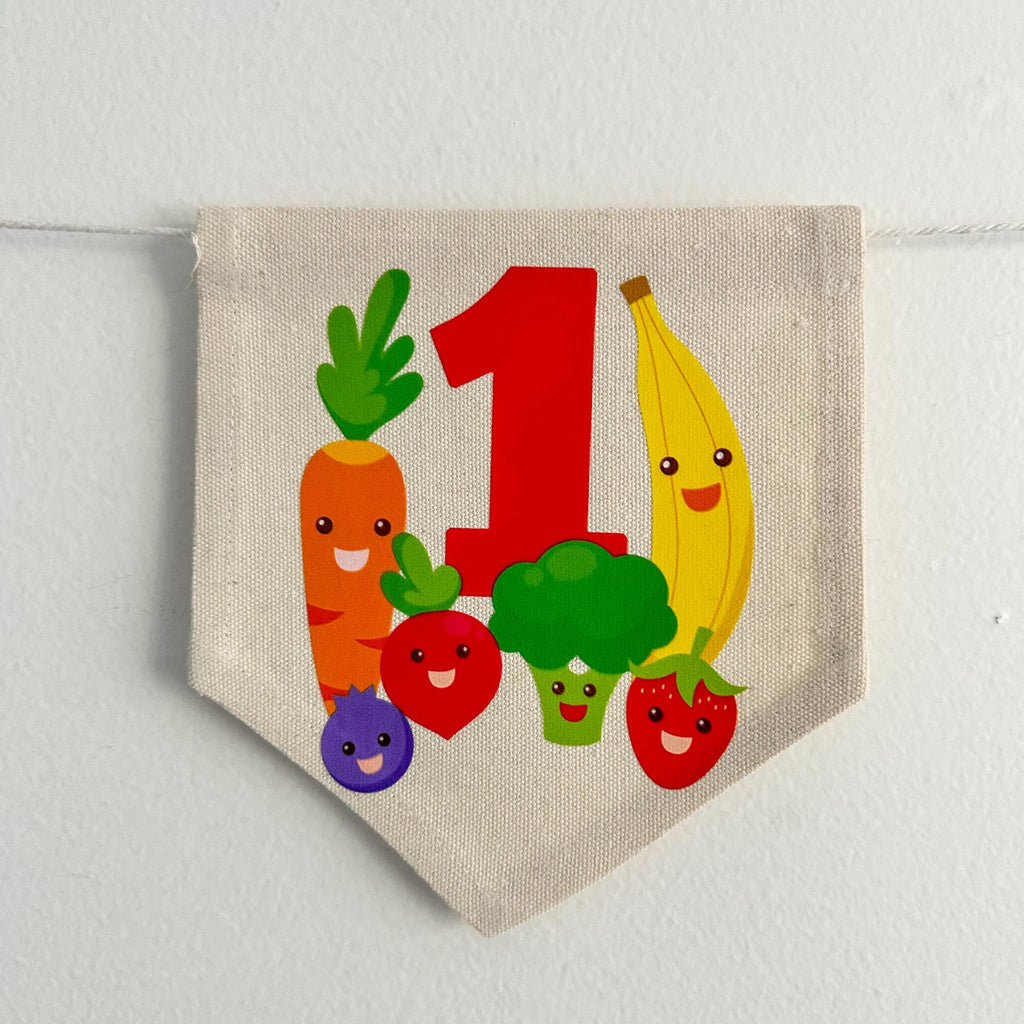 Farmers Market 1st Birthday Banner | Farm Fresh High Chair Tassel Banner