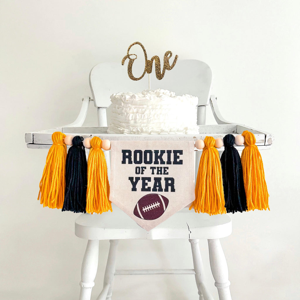 Rookie of the Year Football First Birthday Tassel Banner