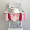 Donut 2nd Birthday Party Decorations, Two Sweet Second Birthday, Pink Doughnut High Chair Banner