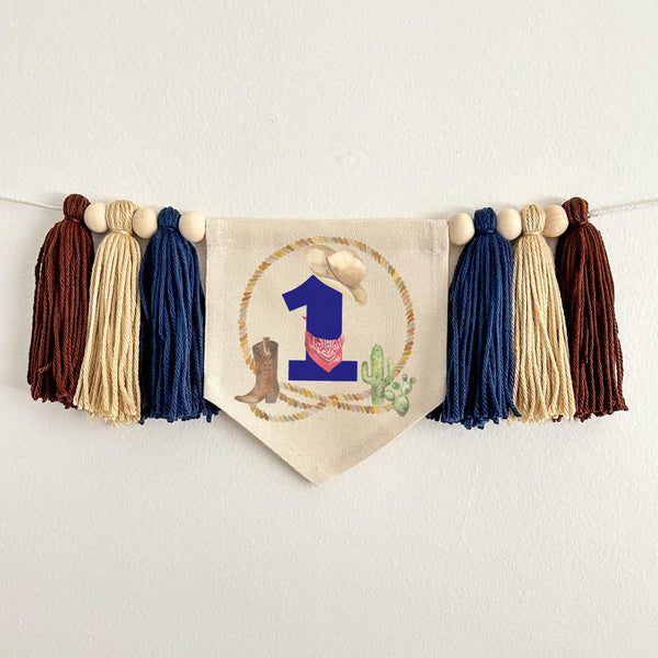 Western 1st Birthday Party Decorations | Cowboy First Birthday | My First Rodeo Highchair Banner