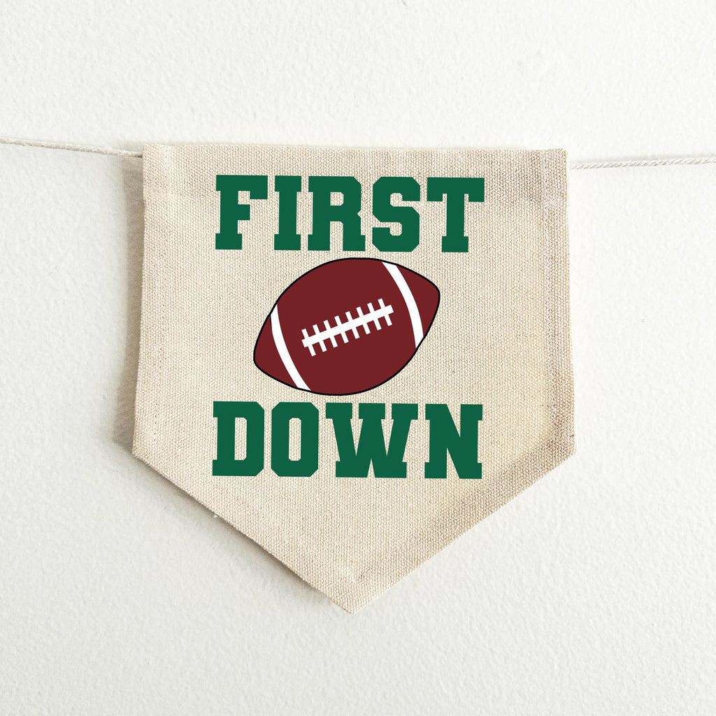 First Down 1st Birthday Tassel Banner