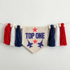 Top One Airplane First Birthday Tassel Banner