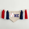 Baseball 1st Birthday Tassel Banner