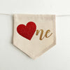 Valentine's Day First Birthday Tassel Banner
