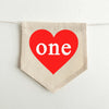 Valentine's Day First Birthday Tassel Banner