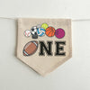 Sports 1st Birthday Tassel Banner, Football Highchair Decoration, First Down Birthday Party Sign