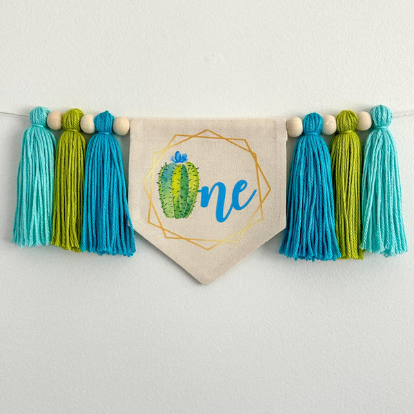 Cactus 1st Birthday Banner | Fiesta Birthday Party Decorations