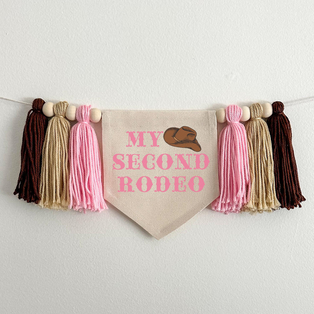 My Second Rodeo 2nd Birthday Party Decorations, Cowboy Second Birthday, Western Highchair Banner