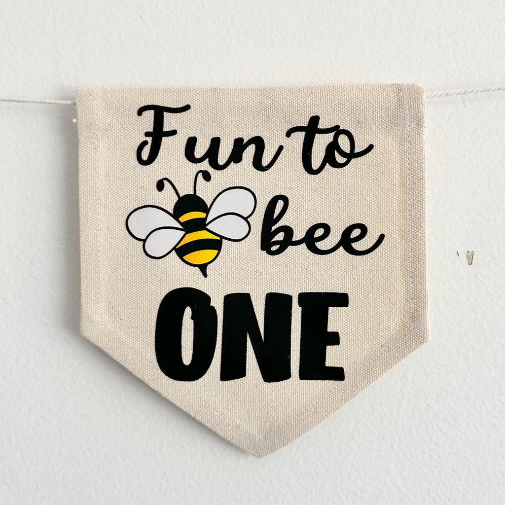 Fun to Bee One 1st Birthday Party Decorations, Bumblebee First Birthday High Chair Banner, First Bee Day Theme Décor