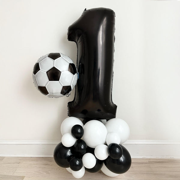 Soccer 1st Birthday Balloon Tower | Rookie of the Year Decoration