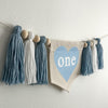 Valentine's Day First Birthday Tassel Banner
