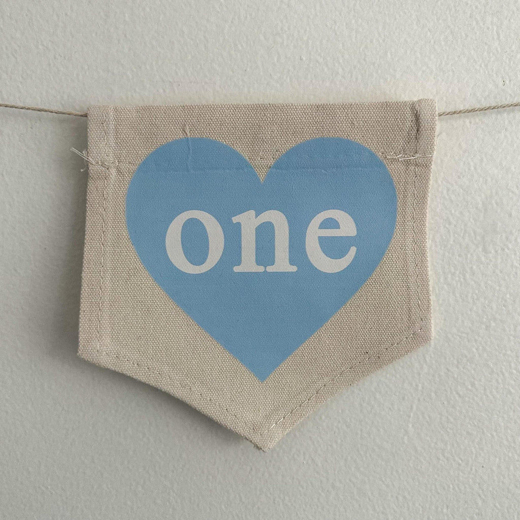 Valentine's Day First Birthday Tassel Banner