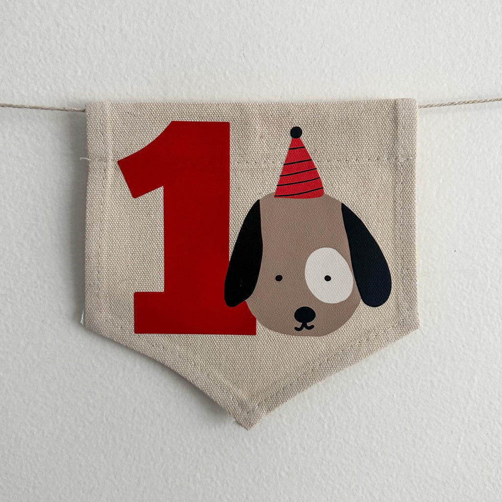 Dog 1st Birthday Party Decorations | Puppy First Birthday High Chair Tassel Banner