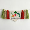 Locally Grown 1st Birthday Banner, Farmers Market High Chair Banner, Farm Fresh First Birthday