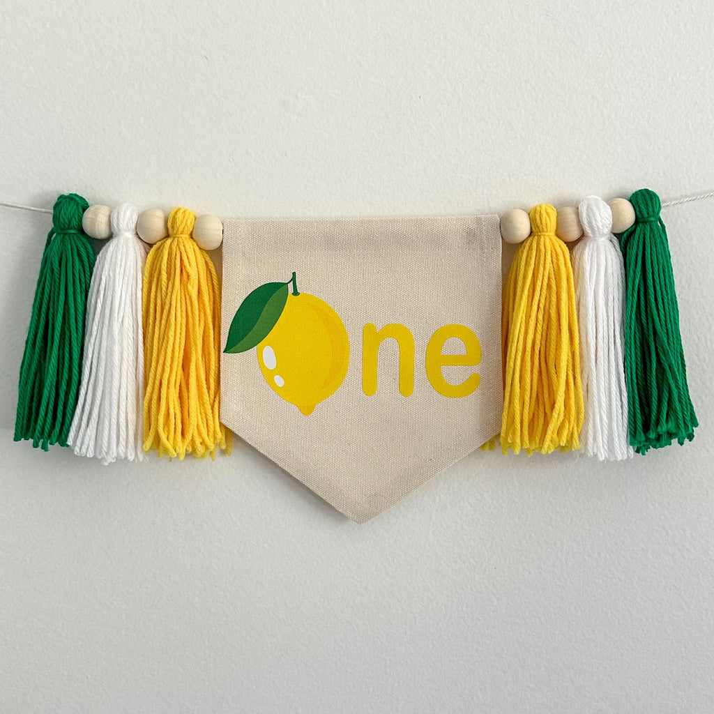 Lemon 1st Birthday Party Decorations, Lemonade First Birthday High Chair Banner, Summer Party Sign