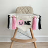 Halloween 1st Birthday Party Decorations | Pink Jack O Lantern Tassel Banner