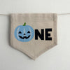 Halloween 1st Birthday Party Decorations | Blue Jack O Lantern Tassel Banner