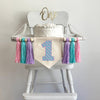 Mermaid 1st Birthday Party Decorations | Under the Sea First Birthday High Chair Banner