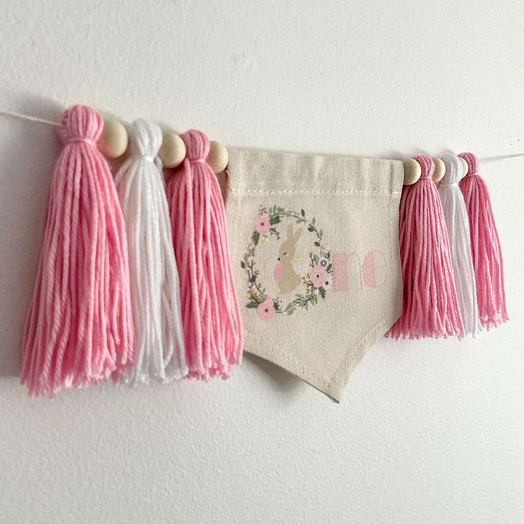 Easter 1st Birthday Party Decorations | Some Bunny is One High Chair Banner | Personalized First Birthday Banner