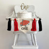 Red Wagon 1st Birthday Tassel Banner, Little Red Wagon Highchair Party Decorations, First Birthday Party, Photo Prop, Cake Smash Pennant