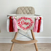 Valentine's Day First Birthday Tassel Banner