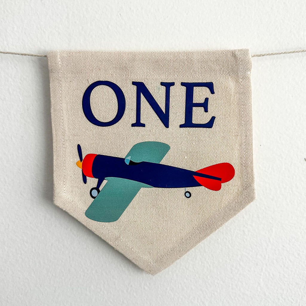 Airplane 1st Birthday Party Decorations | Aviation First Birthday High Chair Tassel Banner