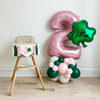 St. Patrick's Day 2nd Birthday Balloon Tower | Green and Pink Second Birthday Decoration
