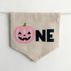 Halloween 1st Birthday Party Decorations | Pink Jack O Lantern Tassel Banner