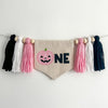 Halloween 1st Birthday Party Decorations | Pink Jack O Lantern Tassel Banner