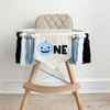 Halloween 1st Birthday Party Decorations | Blue Jack O Lantern Tassel Banner