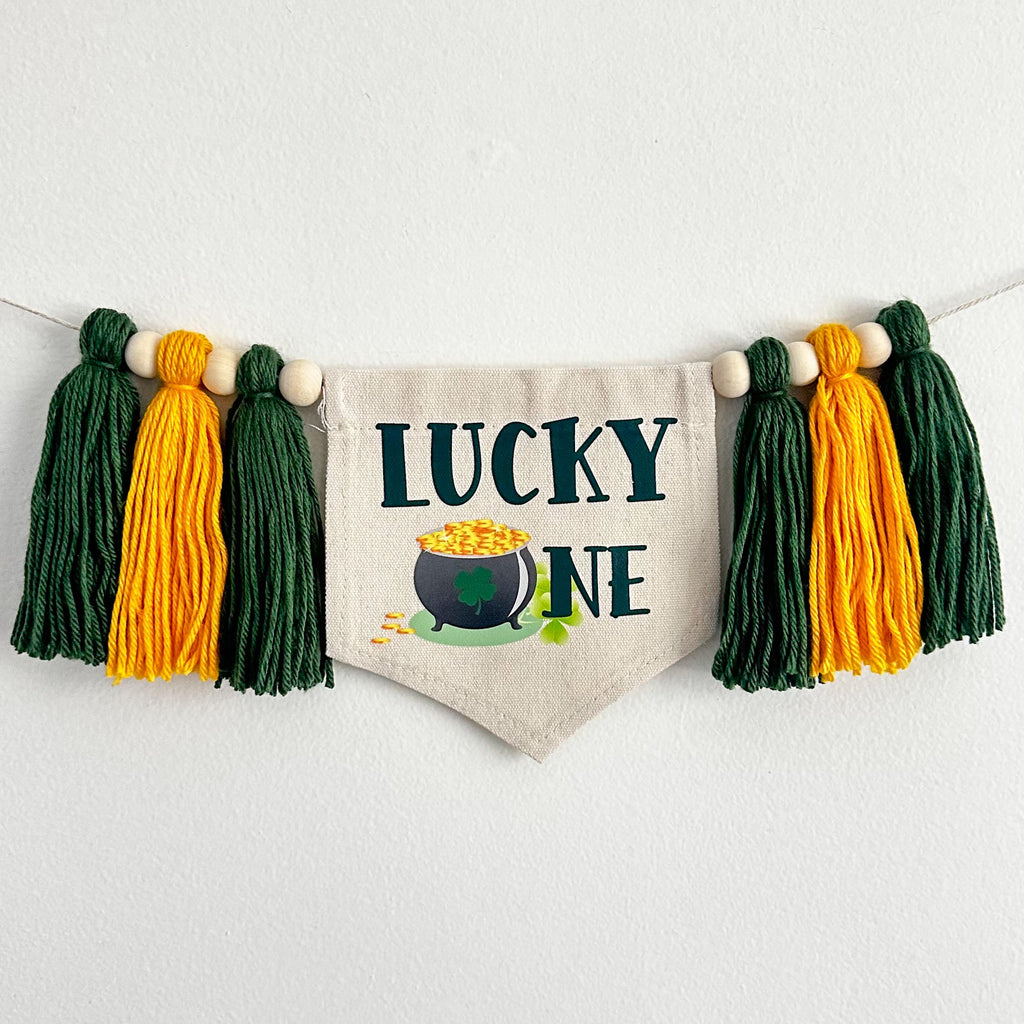 St Patrick's Day Lucky One First Birthday Tassel Banner