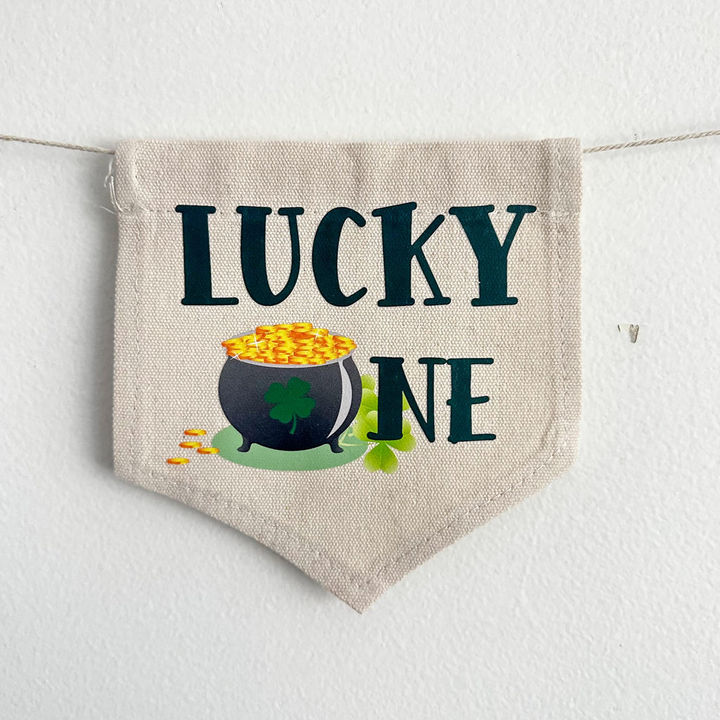 St Patrick's Day Lucky One First Birthday Tassel Banner
