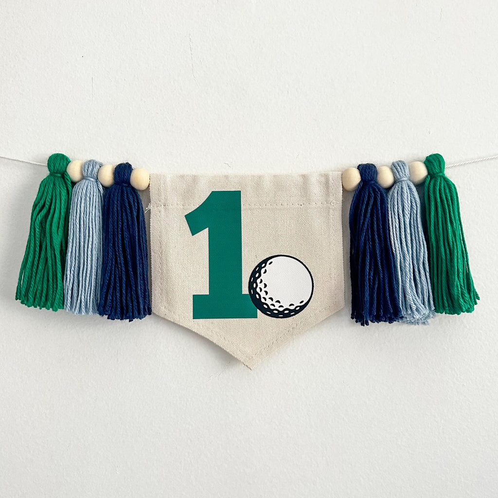Golf 1st Birthday Tassel Banner