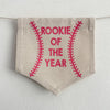 Rookie of the Year 1st Birthday Tassel Banner, Pink Baseball Highchair Decoration, Little Slugger First Birthday Party Decor